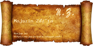 Mojszin Zéta névjegykártya